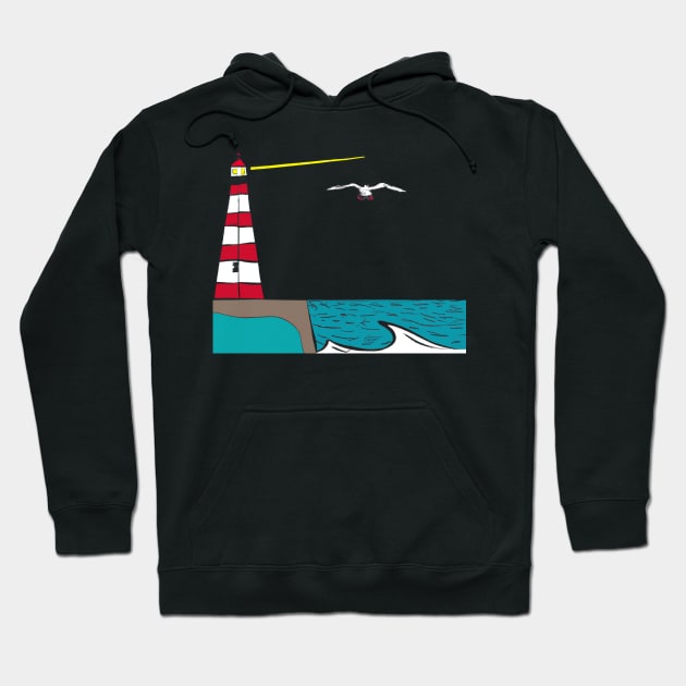 North Sea Lighthouse Hoodie by Imutobi